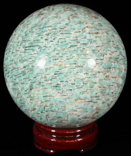 Polished Amazonite Crystal Sphere - Madagascar #51631